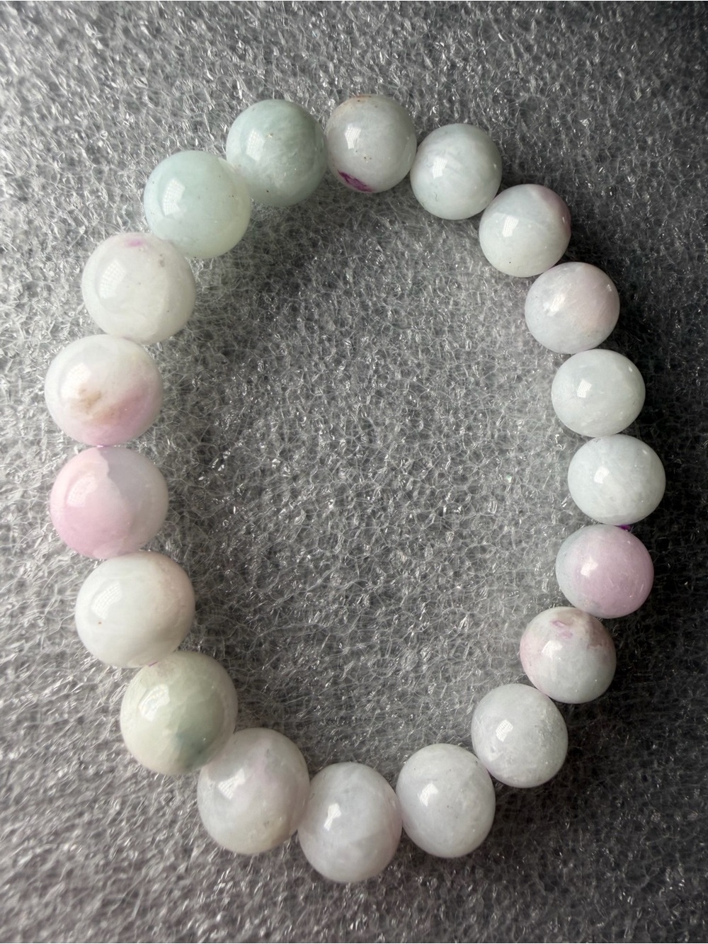 10MM Pastel Kunzite Natural Crystal Bracelet